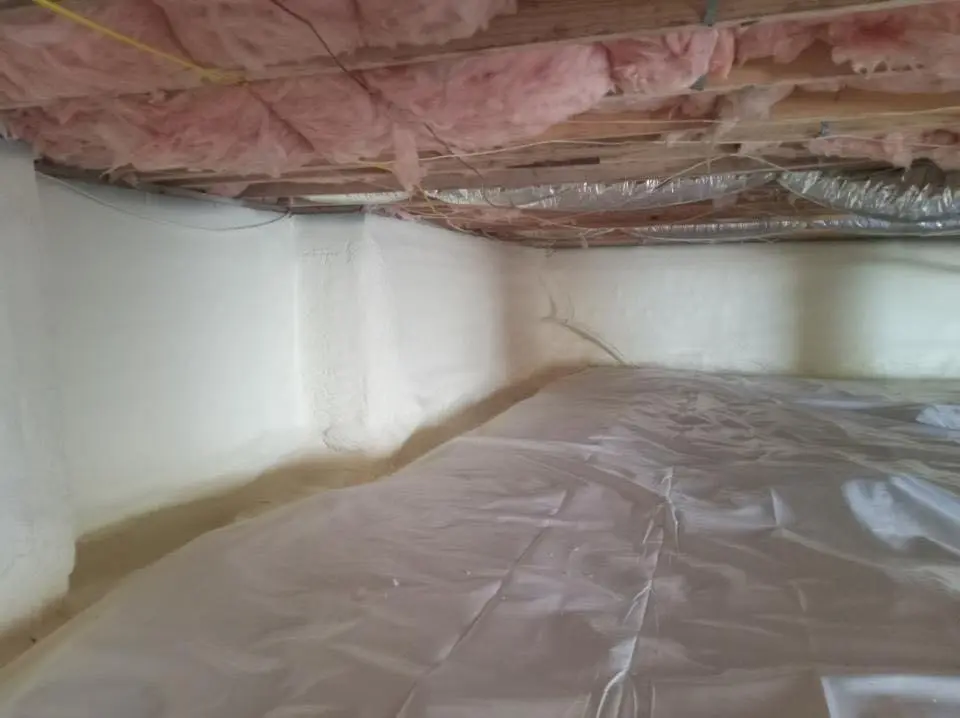 Crawl space encapsulation with closed-cell spray foam for Spray Foam Roofing in Coconut Creek